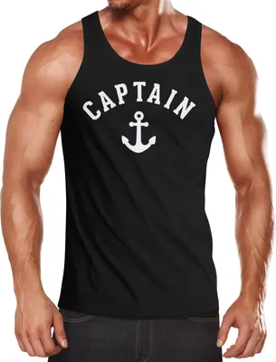 Produktbild von Herren Tank-Top Captain Anker Anchor Neverless® schwarz L