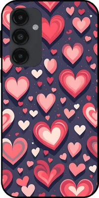 Produktbild von Smartphonica Telefon Fall geeignet für Samsung Galaxy A54 5G mit Herzen Impressum - TPU Backcover Fall mit Herz-Design
