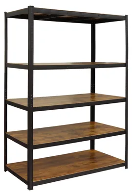 Opbergrek 5 Böden 200x120x50 cm schwarz/braun 500 kg