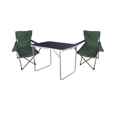 Image de set de camping 3 pièces table de camping 2 chaises de camping chaise pliante