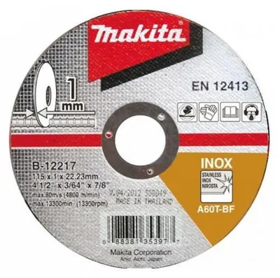 Produktbild von MAKITA Edelstahl-Trennscheibe 115 x 1,2 x 22 mm B-64587