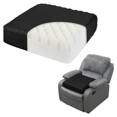 Image de Coussin de siège en forme d'œuf pour adultes - Antidérapant, couleur noire