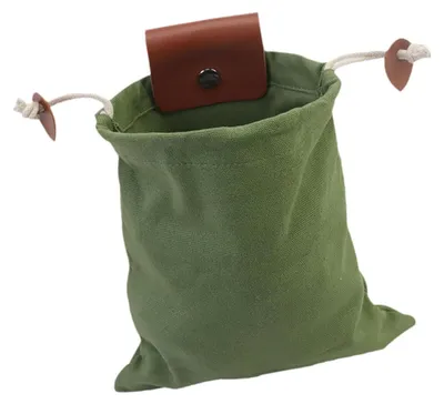 Produktbild von Erntebeutel - 23 x 22 cm - Pflückbeutel für Obst und Pilze - Faltbarer Sammelbeutel - Wiederverwendbar - Für Garten, Wandern und Camping - Olivgrün