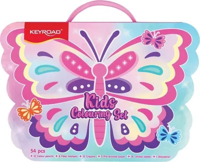Immagine prodotto di Set artistico per bambini KEYROAD Farfalla  54 pezzi