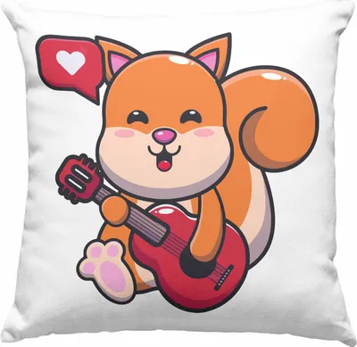 Produktbild von Trendation - Eichhörnchen Deko-Kissen mit Füllung 40x40 Geschenk Grafik für Eichhörnchen Liebhaber Geschenkidee Lustige Deko-Kissen mit Füllung 40x40 (Rosa)