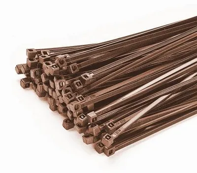 Produktbild von Kabelbinder, 100 Stück, 200 mm x 3,6 mm, für vielfältige Befestigungsmöglichkeiten – braun