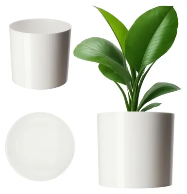 Obrázok produktu pre Kvetináč – oválny – biely – 11 cm