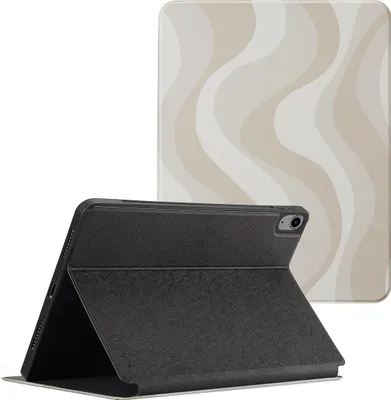 Imagen del producto de Funda tipo libro Selencia Vivid para iPad Air de 11 pulgadas (2025) M3 / (2024) M2 / Air 5 (2022) / Air 4 (2020) - Beige "Desert Waves"