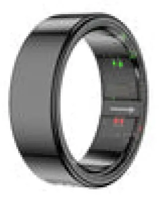 Produktbild von Colmi R12 Smart Ring mit Display, überwacht Herzfrequenz, Schlaf & Blutsauerstoff, Schrittzähler - Farbe: schwarz - Größe: 13