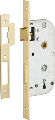 Image de Serrure encastrable à clé pour porte de chambre, axe 40mm, bouts carrés, 1 clés - THIRARD