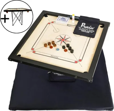 Image de Carrom Ama-8 mm - 12 kgs. 74x74 cm - 82x82 cm - fait jeu Karrom - tournoi - incl. table avec table