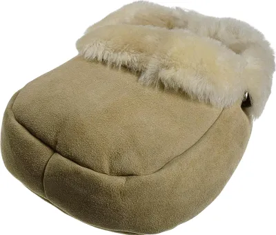 Produktbild von Fußsack aus echtem Lammfell, Außenmaterial Leder, Felllänge ca. 2,5 cm, Einheitsgröße 36-46