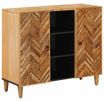 Zdjęcie produktu dla Szafki do przechowywania vidaXL, brązowe, 90 x 33,5 x 75 cm, z litego drewna mango