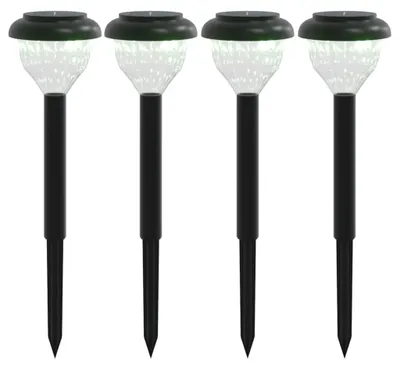 Zdjęcie produktu dla vidaXL Solarne oświetlenie ścieżek z kolcami uziemiającymi 4 szt. Ciepła biel i RGB