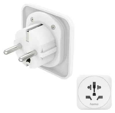 Produktbild von Hama Reiseadapter Typ E und F, 3-polig, für Europa