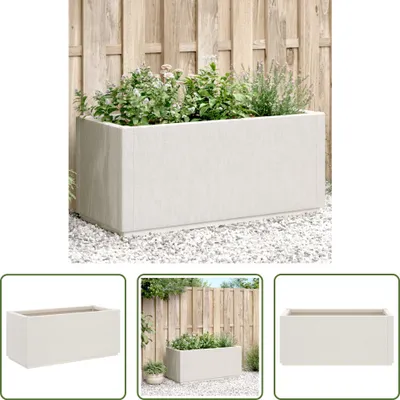 Immagine prodotto di The Living Store Fioriera bianca 80x36x35 cm PP