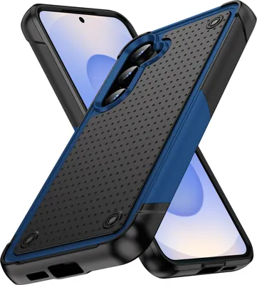 Produktbild von Hülle Für Samsung Galaxy S25+ Militärqualität Stoßfest Hybrid 2 in 1 Hart PC Weich TPU Handyhülle Blau Schwarz