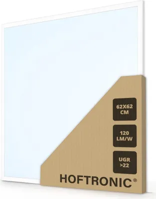 Produktbild von HOFTRONIC LED-Panel 36W 62x62 cm 6000K 4320 lm flimmerfrei UGR22 Philips-Treiber