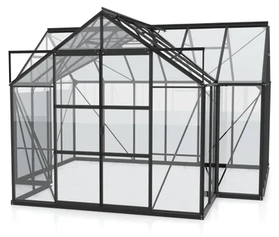 Produktbild von Vitavia Gewächshaus "Sirona" schwarz 13 m² 3 mm ESG