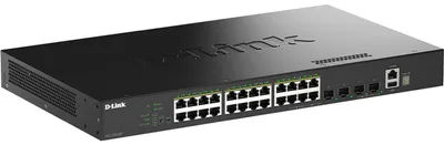 Obrázok produktu pre D-Link DGS-1530-28P/E, Riadený, L2, Gigabit Ethernet (10/100/1000), Plne duplexný režim, Podpora napájania cez Ethernet (PoE), Inštalácia do Racku