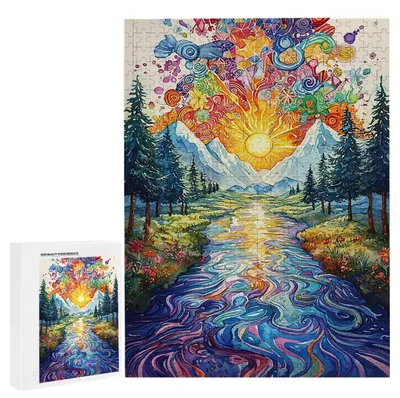 Zdjęcie produktu dla Puzzle z 6000 elementów dla dorosłych, przedstawiające abstrakcyjny krajobraz
