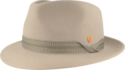 Mayser Maleo Trilby aus Wolle mit gemustertem Band in grau
