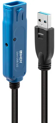Productafbeelding van Lindy 43229 Lindy USB 3.0 Aktiv-Verlängerung Typ A/A Pro M/F 15m