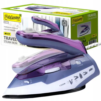Produktbild von Kleines Reisebügeleisen Maestro Mr-317T 1100 W, Zusammenklappbar, Dampfbügeleisen, 120/220 V