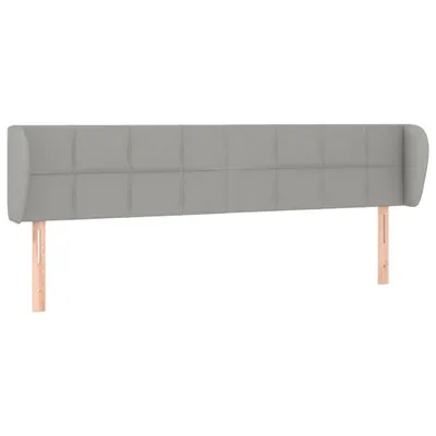 Immagine prodotto di Testiera ad Orecchio Grigio Chiaro 203x23x78/88 cm in Tessuto