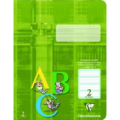 Produktbild von Clairefontaine Heft A5 Premium Lin. 2 gn 16Bl