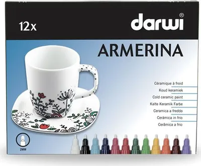 Image de Marqueurs ARMERINA pour porcelaine sans cuisson 12 x 6 ml