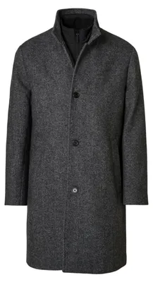 Produktbild von SELECTED FEMME Herren Slhrainar Lano Coat Noos, Schwarz, L EU