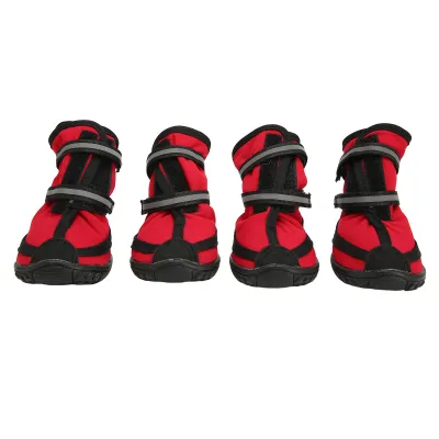 Produktbild von Hund Wanderschuhe starke Schlupfwiderstand Sohle Sommer atmungsaktivem reflektierbarem Haustierpfotenschutz L.