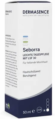 Productafbeelding van DERMASENCE Seborra, lichte dagcrème met SPF 30, beschermt en kalmeert de huid, geschikt voor vette en gemengde huidtypes, 50 ml