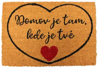 Image de Paillasson Home Elements Home is where your heart is 40 x 60 cm