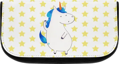 Produktbild von Mr. & Mrs. Panda Kulturbeutel Einhorn Mann - Weiß - Geschenk, kosmetiktäschchen, Einhörner, Familie, Kosmetiktasche, Organizer, Unicorn, Beste, klein, BFF