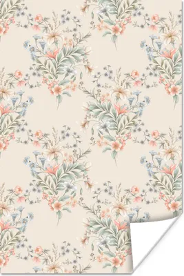 Produktbild von MuchoWow® Poster Vintage - Pastell - Collage 40x60 cm - Plakate für die Wand - Poster Babyzimmer