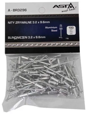 Produktbild von Blindnieten aus Aluminium, 3,2 × 9,6 mm, 100 Stück