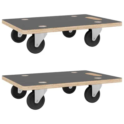 Zdjęcie produktu dla vidaXL Rolki transportowe 2 szt. prostokątne 80x55x11,5 cm 250 kg