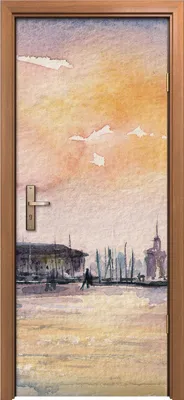 Produktbild von Türposter 80x200 cm Türaufkleber Türtapete Türfolie Klebefolie Venedig Italien bei Sonnenuntergang