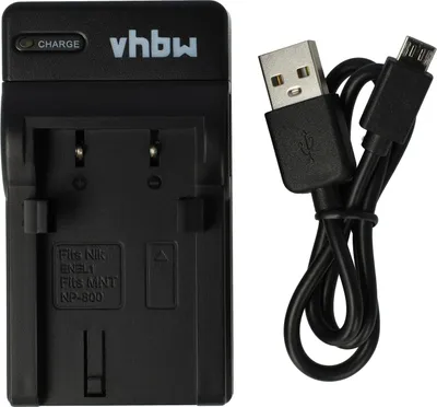 Produktbild von vhbw USB Ladegerät kompatibel mit Nikon Coolpix 4300, 5000, 4500, 5700, 5400, 8700, 775, 800 Kamera Camcorder/Akku - Ladeschale, Ladeanzeige, 8,4 V