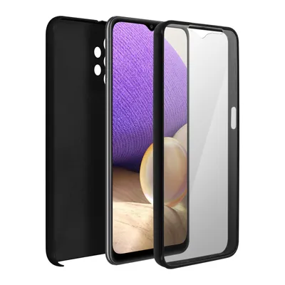 Image de Avizar, coque souple à l'avant et rigide à l'arrière pour Galaxy A32 5G, noir