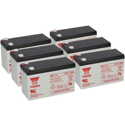 Immagine prodotto di 6x batteria al piombo Yuasa NP7-12 Pb 12V 7Ah VdS, faston 4,8mm