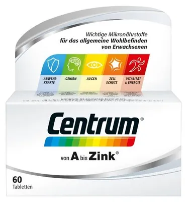 Produktbild von Centrum von A bis Zink Tabletten, 60 St. Tabletten