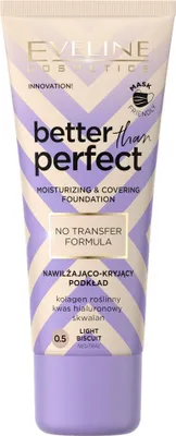 Immagine prodotto di Eveline Cosmetics Better Than Perfect – fondotinta, a lunga tenuta, luminoso, Tonalità 0.5 light bisquit
