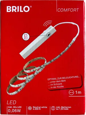 Produktbild von Brilo LED Streifen mit Bewegungssensor Hintergrundbeleuchtung indirekte Beleuchtung für Bett Schrank Regal Küche