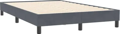 Produktbild von vidaXL Bettgestell ohne Matratze Dunkelgrau 120x210 cm Samt