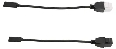 Zdjęcie produktu dla Zestaw 2 sztuk kabli USB-C typu Keystone – przedłużacz USB 3.1 typu C (żeńskie–żeńskie) do złączy w płytkach ściennych