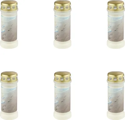 Produktbild von Bolsius - Gedenklicht - Mit Deckel - Strand - 70 Brennstunden - Vorteilspack - 6 Stücke
