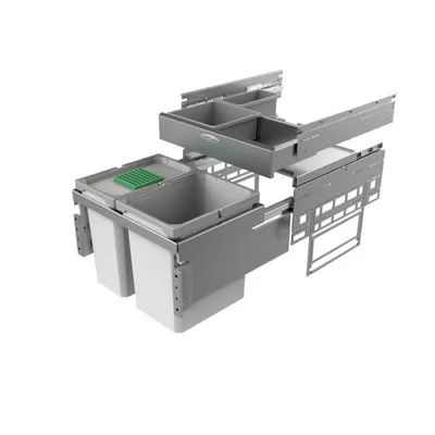 Immagine prodotto di Naber, Cox® Base K1 500-2 con base. Cestino per rifiuti, lordo, grigio chiaro, altezza 460 mm - Cestino per rifiuti